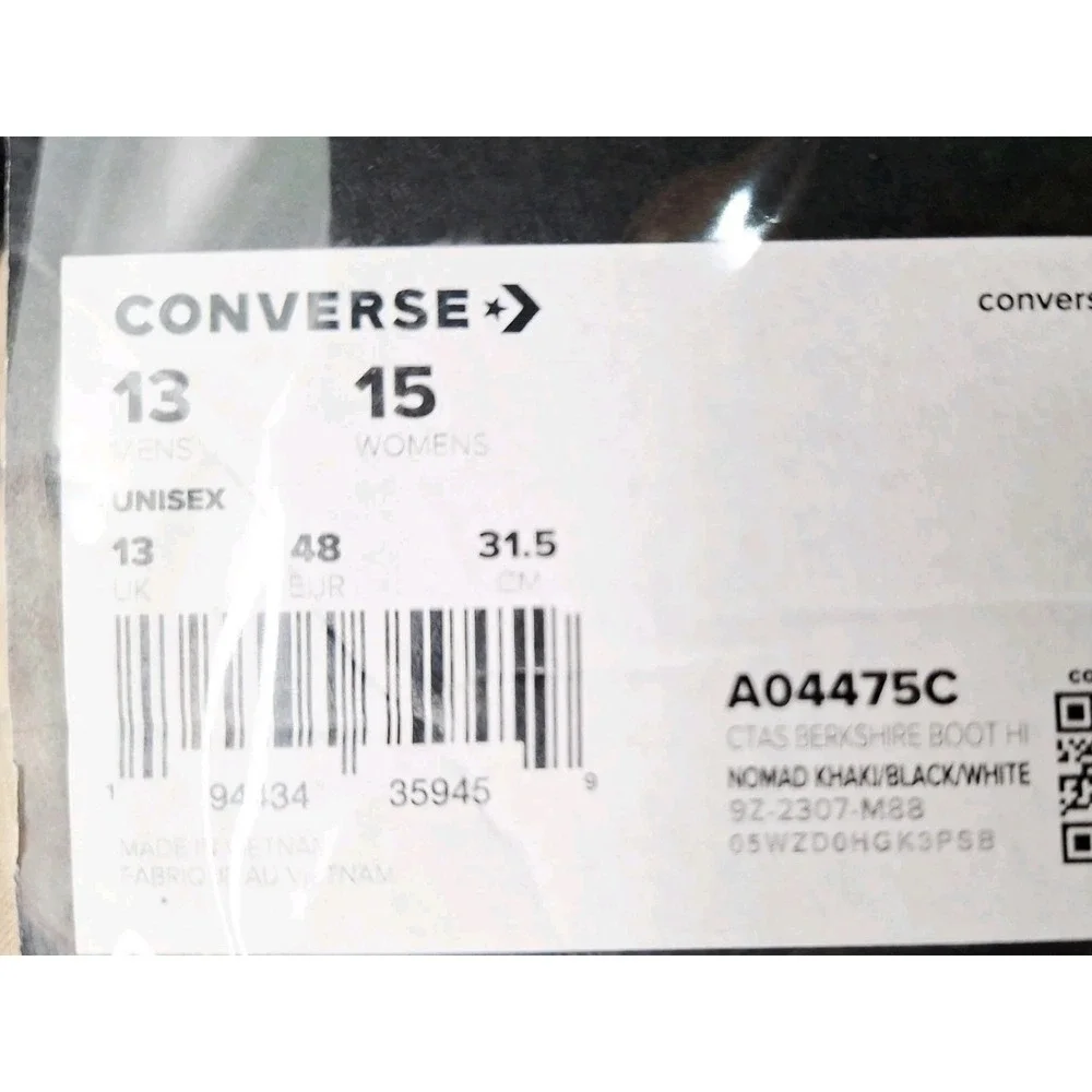 Men Sz 13 Converse Chuck Taylor All Star Berkshire Boot Hi A04475C Cargo‎ Khaki